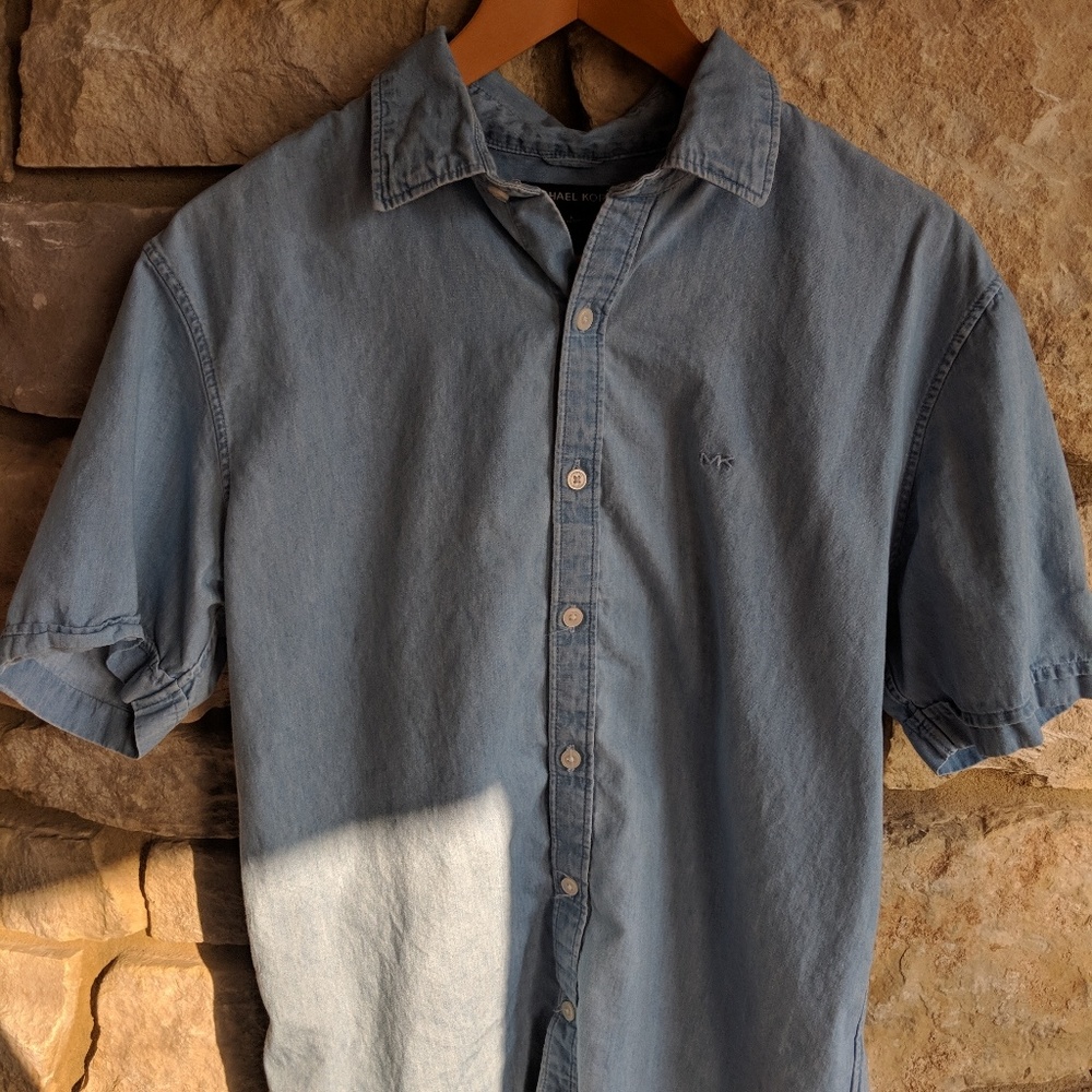 Michael Kors slim fit chambray shirt